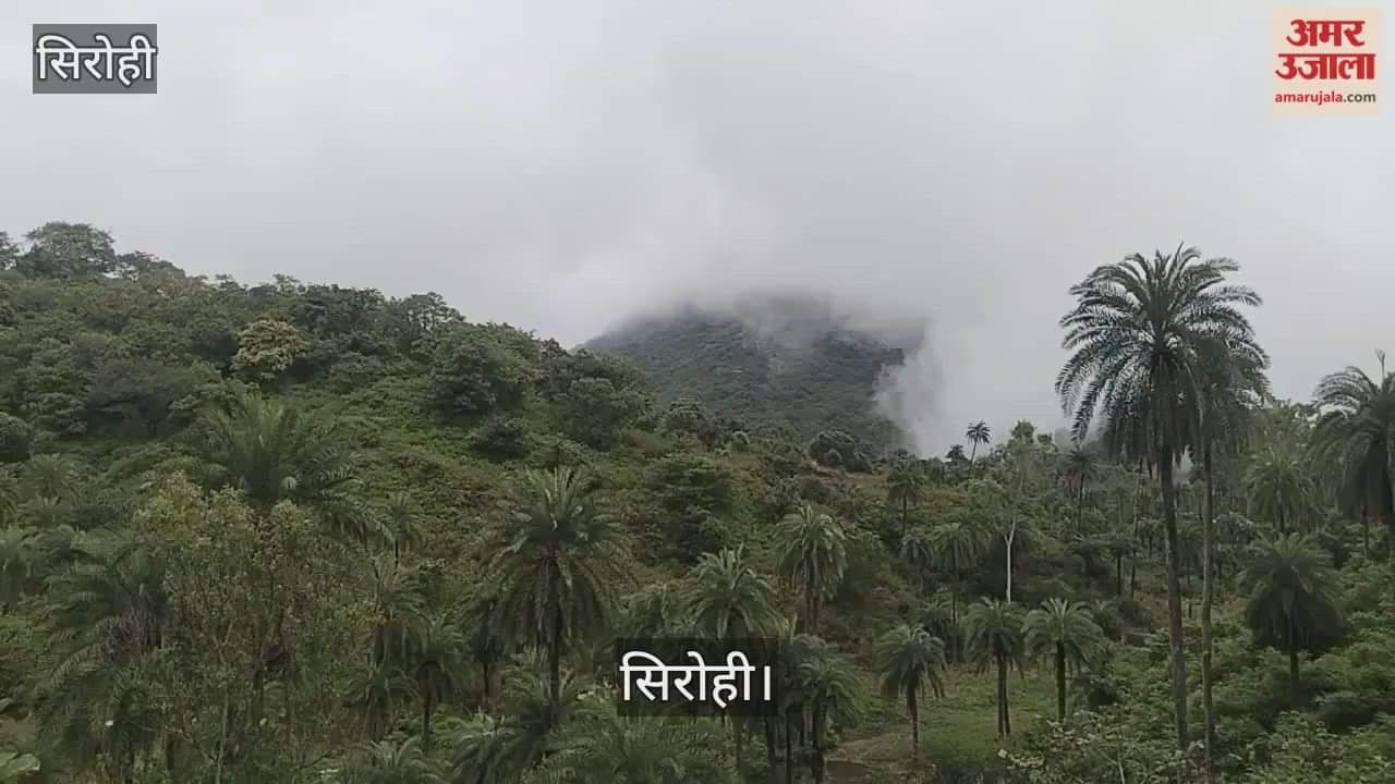 Sirohi News: Clouds descend on Mount Abu, intermittent rains bring pleasant weather, tourists thrilled