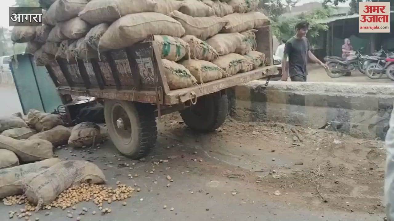 Tragic Road Crash in Agra  Tractor Hits Bike Rider Dies