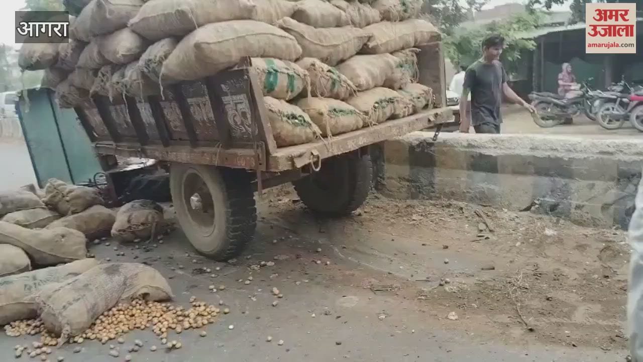 Tragic Road Crash in Agra  Tractor Hits Bike Rider Dies