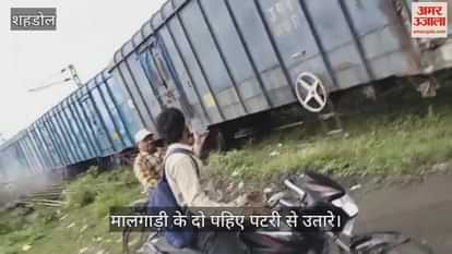 Goods train wheels derail: Major accident averted in Shahdol, incident captured on video