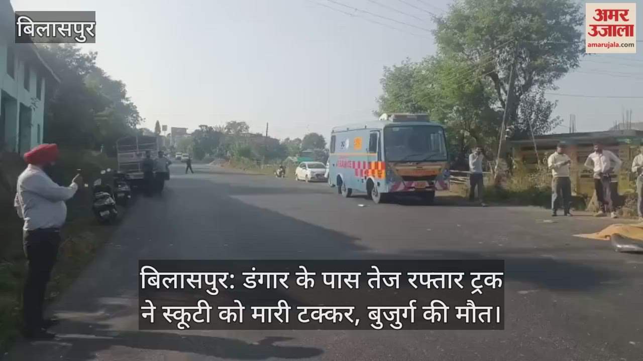 speeding truck hit a scooter near Dangar, killing an elderly man.