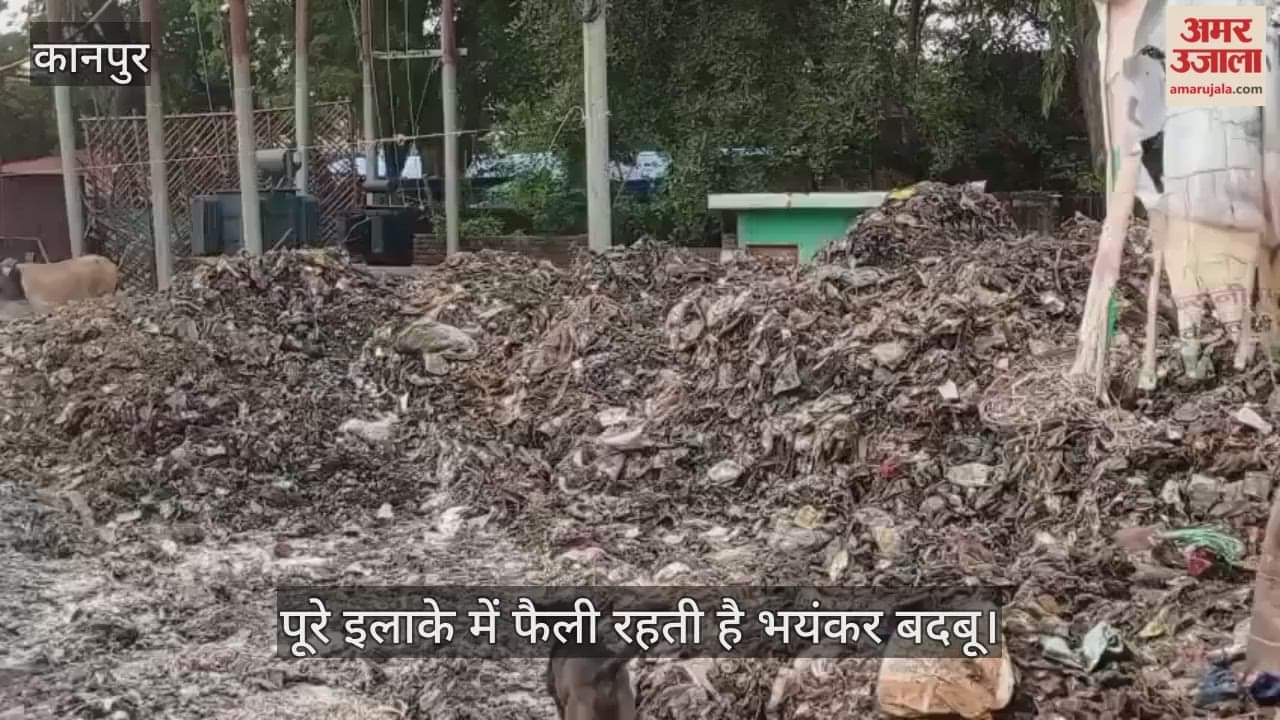 कानपुर: बिठूर रोड किनारे कूड़े के ढेर से जीना मुहाल, ट्रांसफार्मर में भी लग चुकी है आग