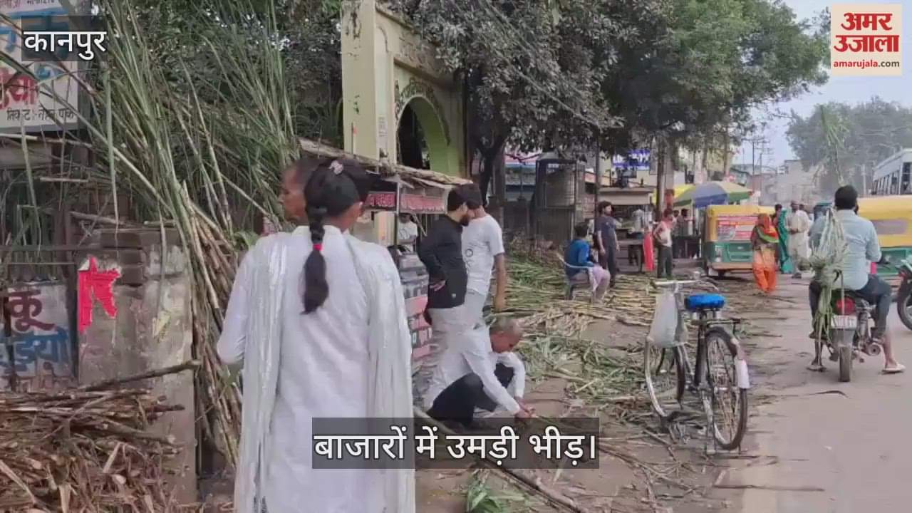 कानपुर: देवोत्थान एकादशी…बिल्हौर में बढ़ी ईख और सिंघाड़े की बिक्री