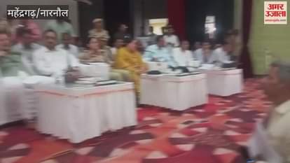 Minister Arvind Sharma got angry at the officials of Public Health Department in Narnaul, demanded answers, said if the work is not done then he should be suspended