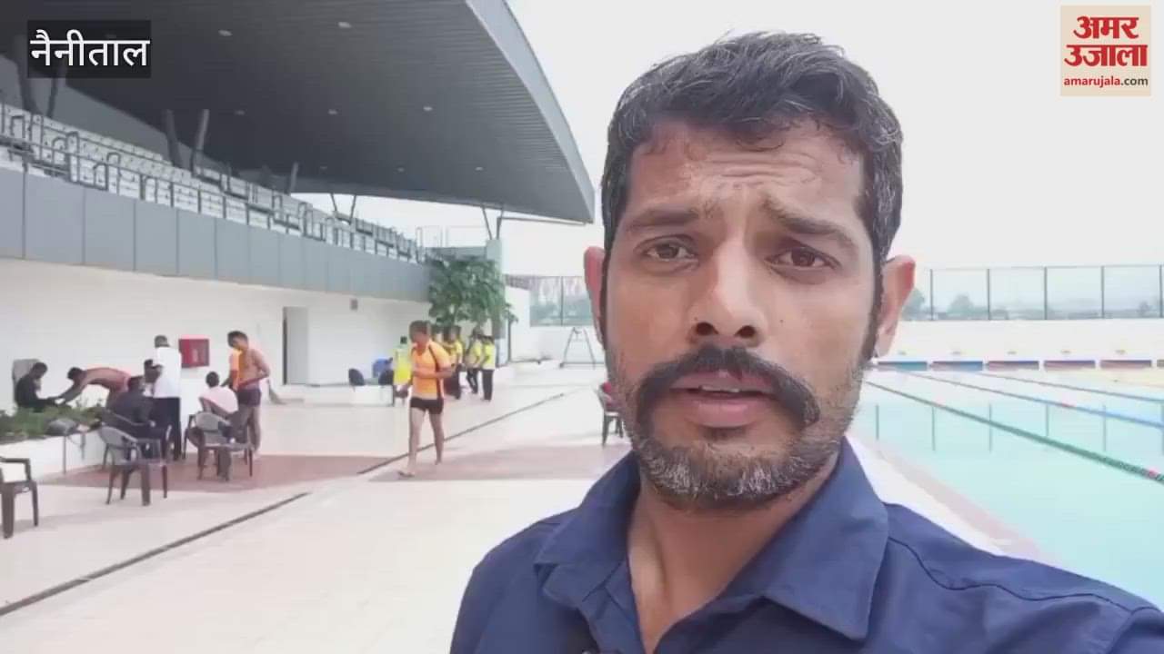NDRF swimming competition at International Stadium Gaulapar Haldwani