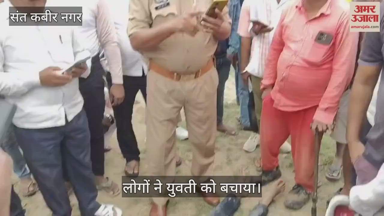 A passerby saved a young woman who jumped into a river.