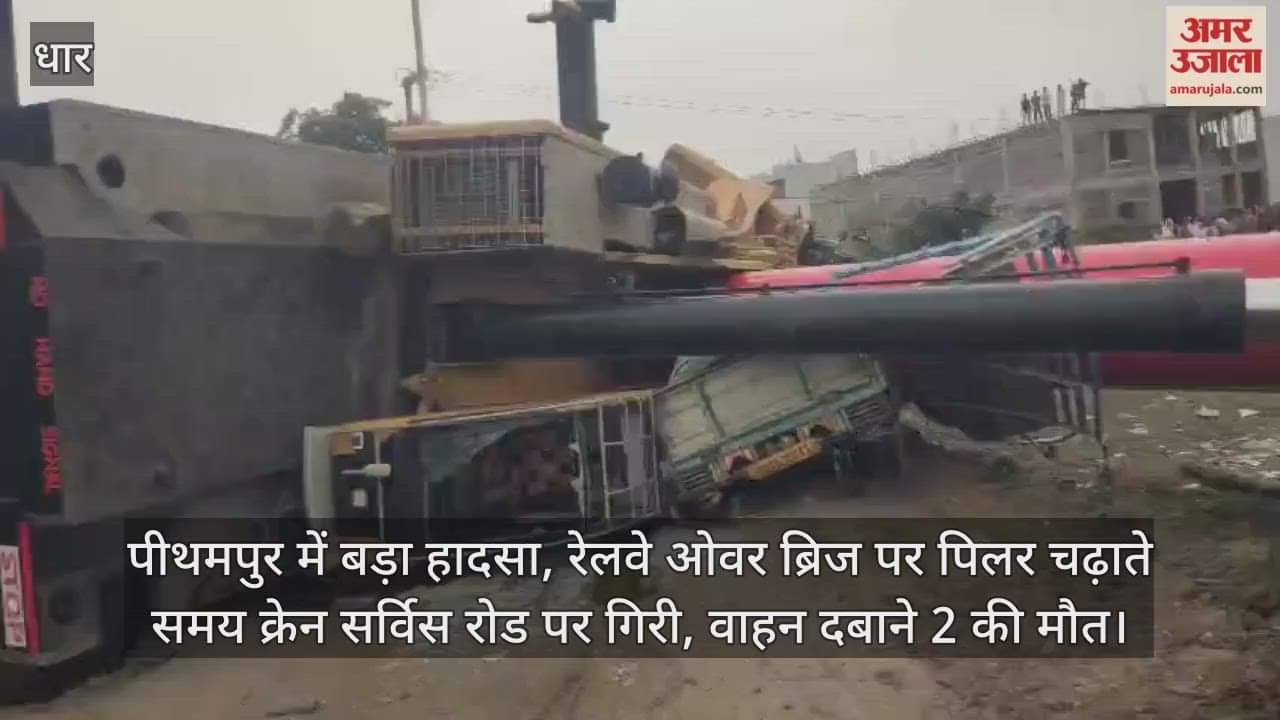 Crane lowering onto under-construction overbridge overturns, 2 killed