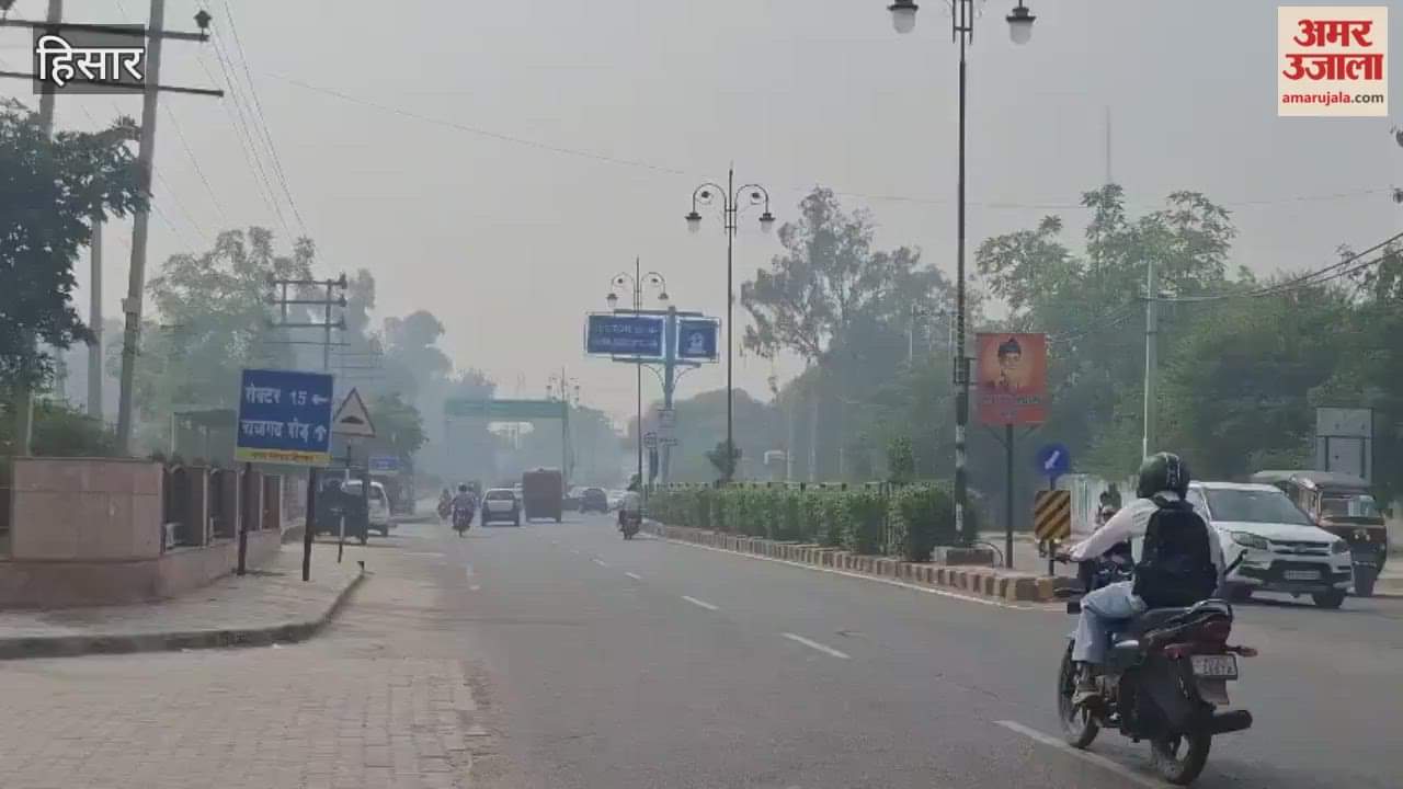 After the effect of western disturbance ended, smog engulfed the atmosphere of Hisar