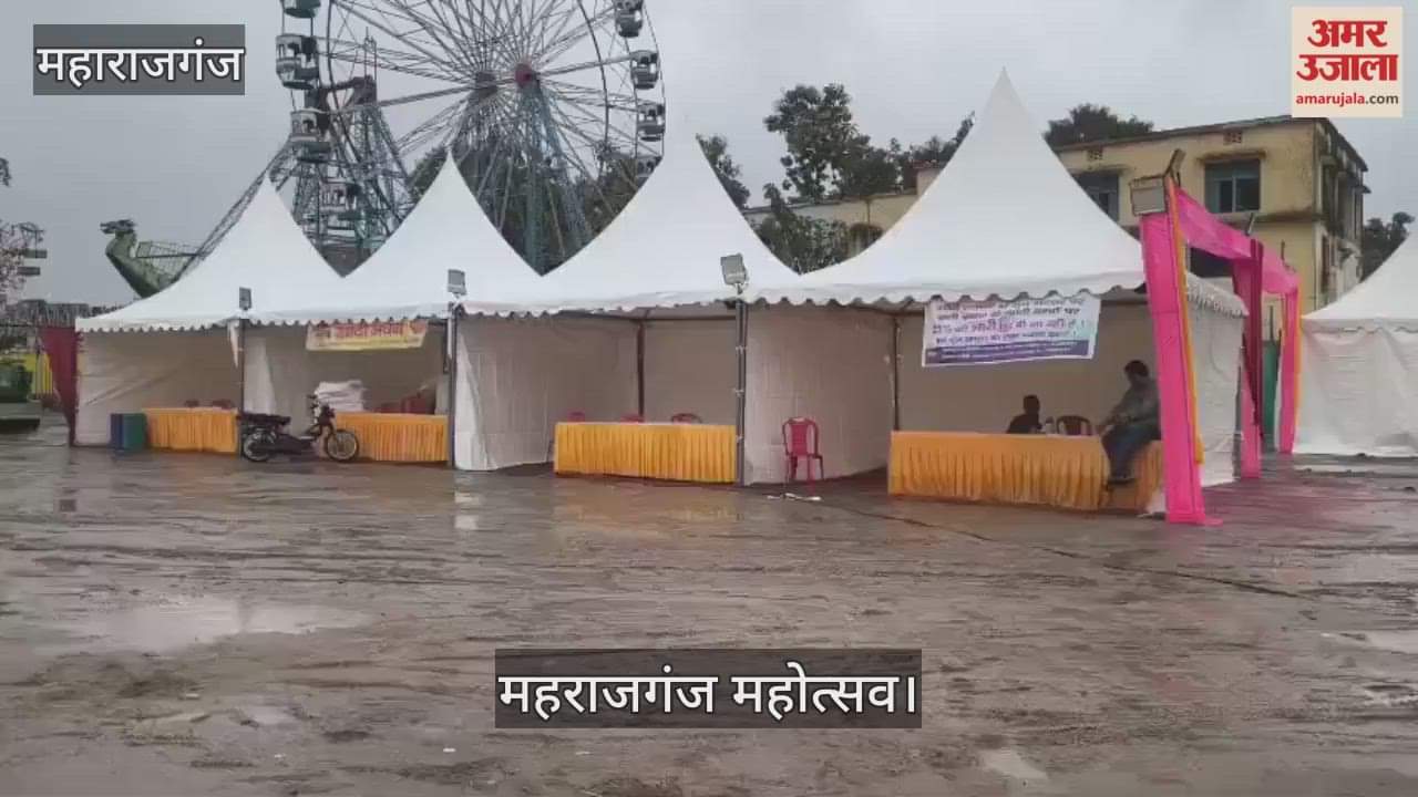 Festival preparations complete, rain makes the premises muddy