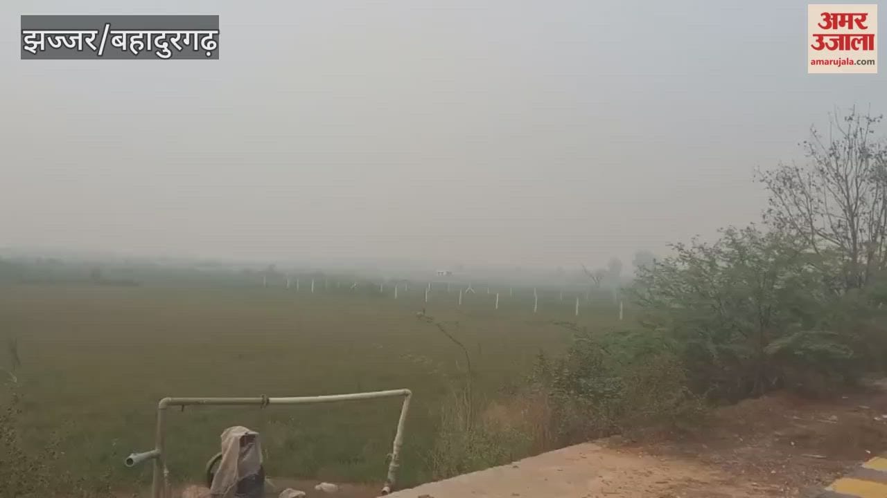 Smog blankets Jhajjar, causing people to complain of eye irritation.