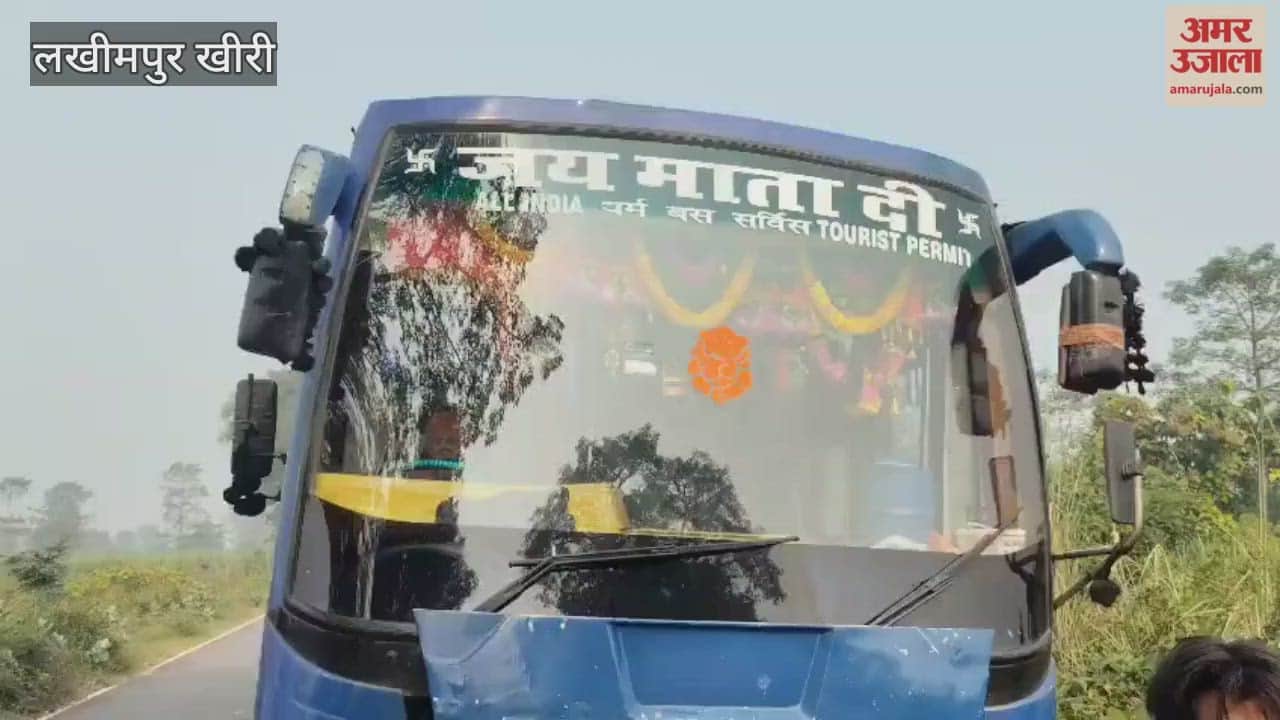 Goods are being transported by private sleeper buses in lakhimpur kheri