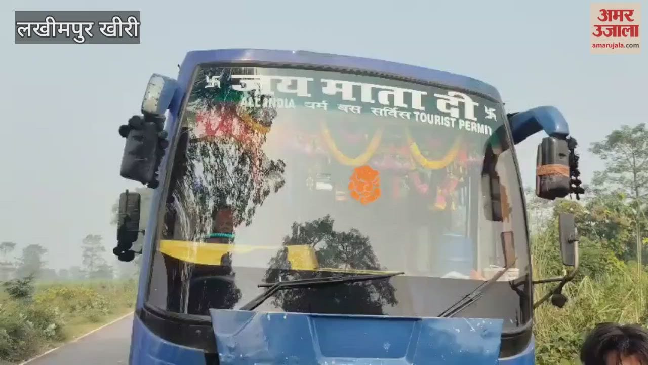 Goods are being transported by private sleeper buses in lakhimpur kheri