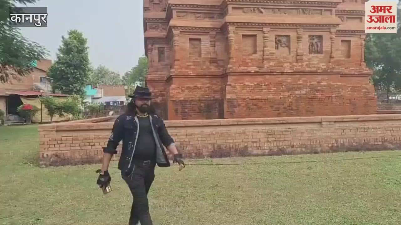 young man dressed as a foreign tourist arrived at the Bhitargaon Gupta Temple, sparking a frenzy of selfies