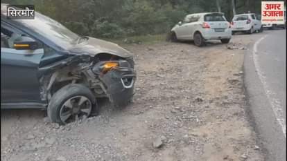 Sirmour Three vehicles collided near Katasan on National Highway Chandigarh-Dehradun four injured