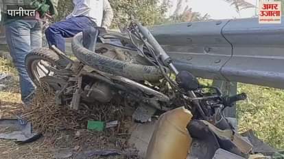 carpenter standing on the roadside in Panipat was crushed by a speeding car, one dead and one injured.