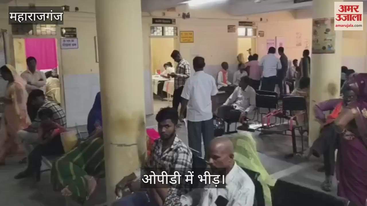 Crowd of patients in the district hospital
