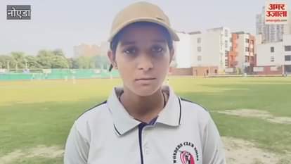 Girls aged 10 to 12 years playing cricket at the Bilabong School ground in Sector 34.