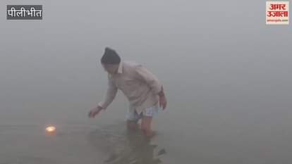 Devotees gathered at the banks of Devha and Sharda rivers in Pilibhit