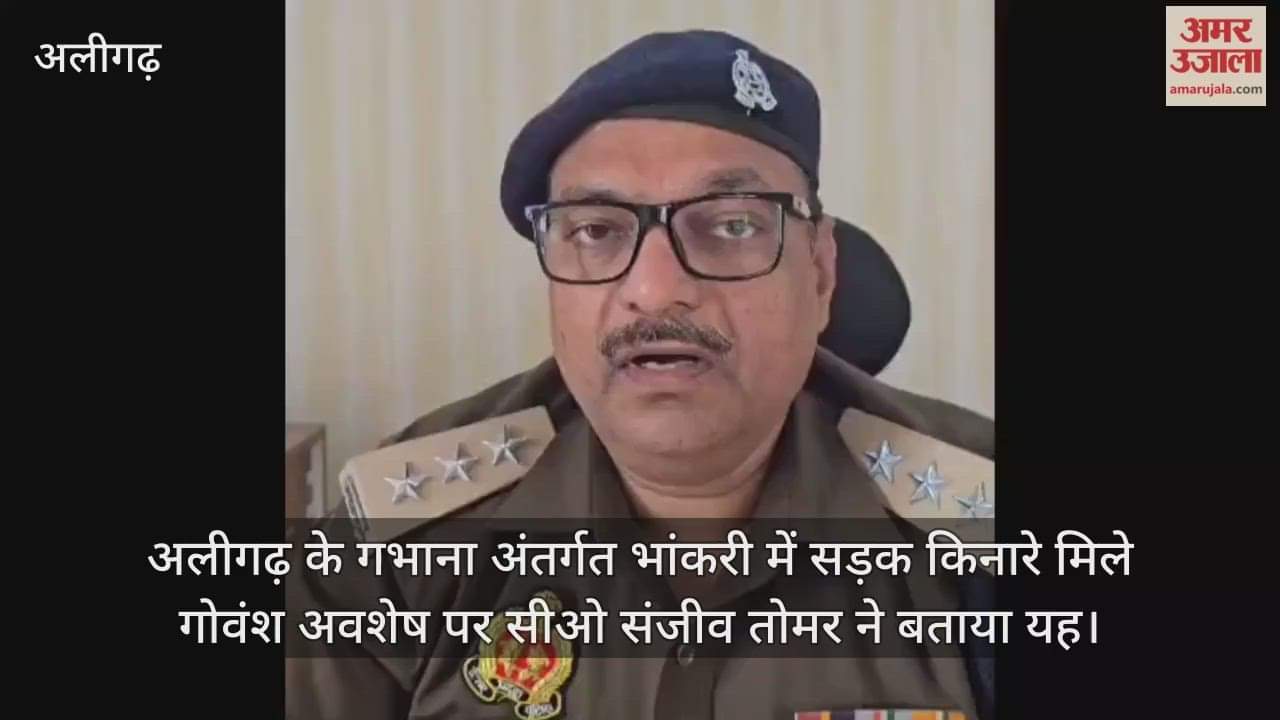 अलीगढ़ के गभाना अंतर्गत भांकरी में सड़क किनारे मिले गोवंश अवशेष पर सीओ संजीव तोमर ने बताया यह