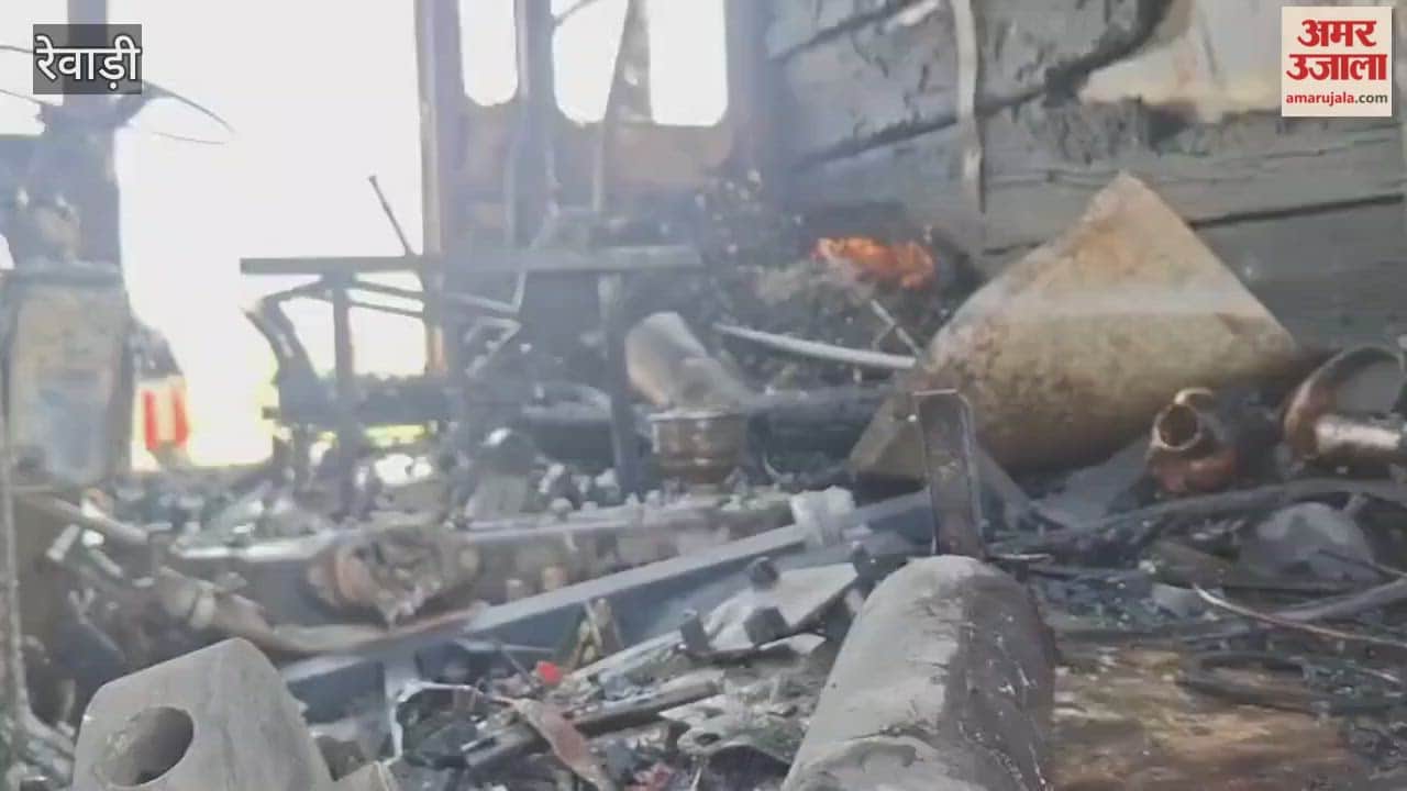 Major accident averted in Rewari; diesel tanker catches fire, cabin burnt to ashes
