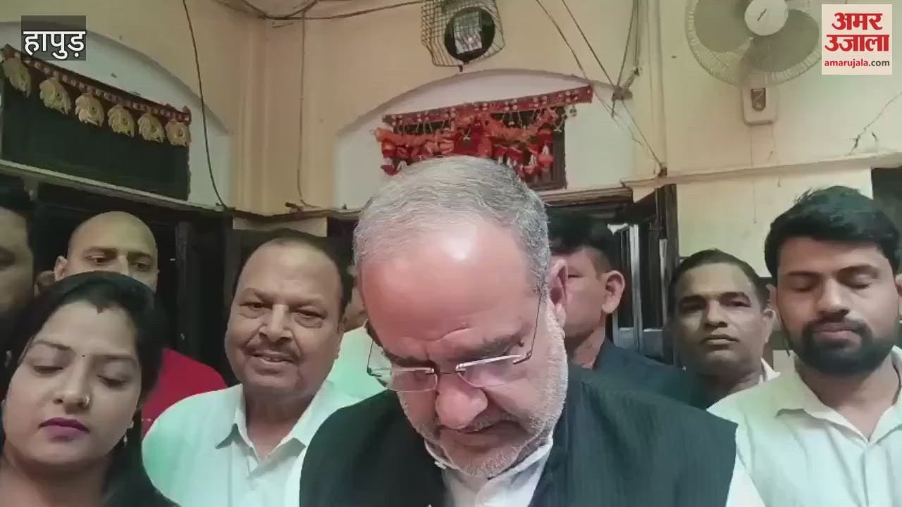 BJP state president Bhupendra Chaudhary met Lajja Rani Garg in Hapur