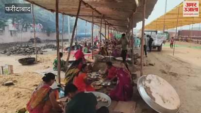 Women prepared prasad for two lakh people in Faridabad