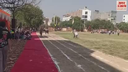 Girls participated in the 6th annual athletic competition at the Government Women's College, Sirsa.