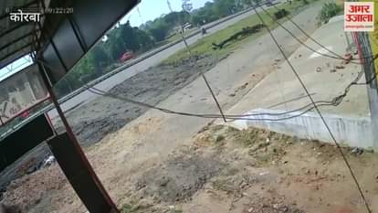 A speeding car hits a biker drags him for 40 meters in Korba