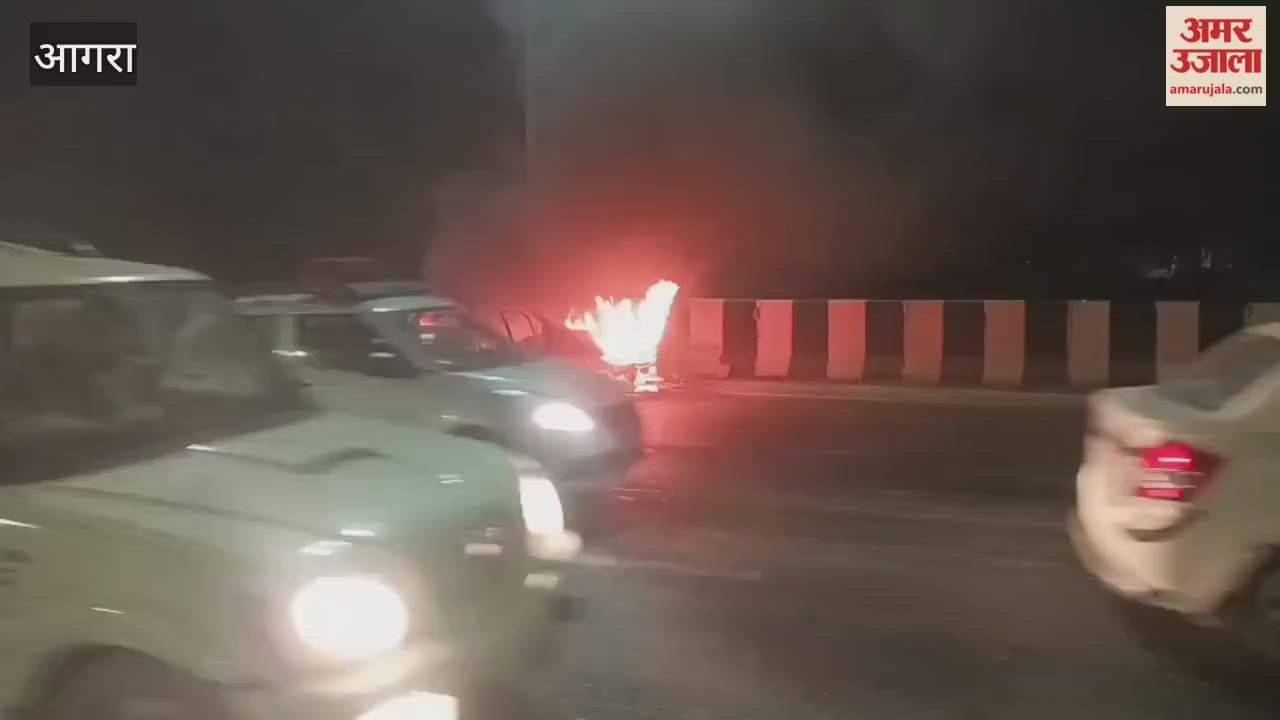 Car bursts into flames on highway