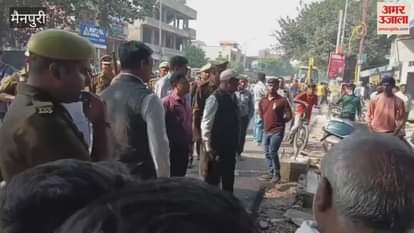 Encroachment removed from Station Road in Mainpuri