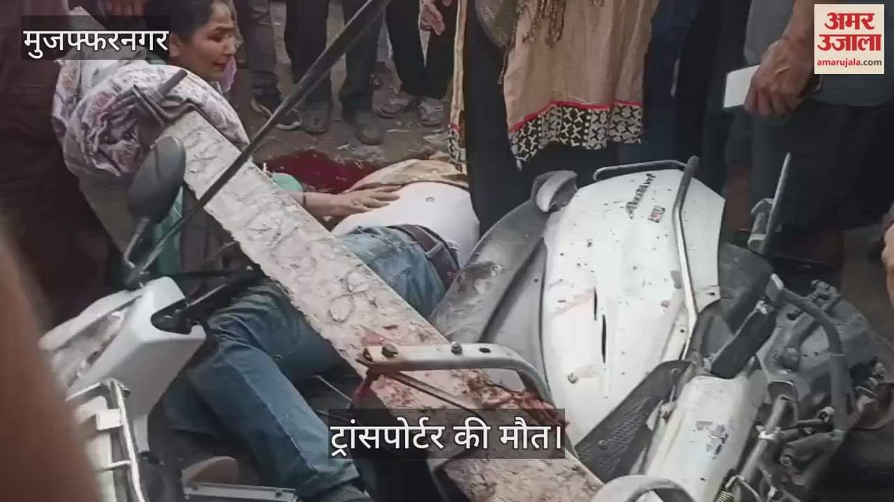 A pole fell on a transporter passing by on his scooter, resulting in his death.