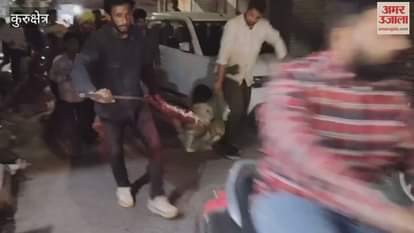 Dog caught in Kurukshetra's Katran Mohalla, fireworks burst