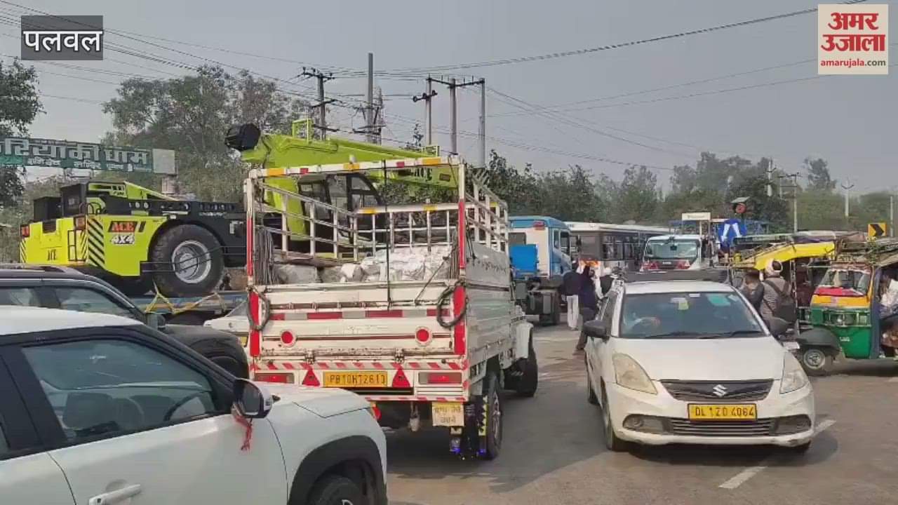 traffic jams witnessed in Prithla Even before start of Sanatan Ekta Padyatra in palwal