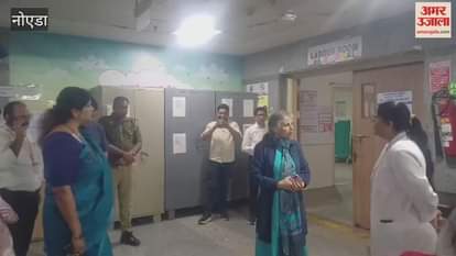 up State Women Commission Chairperson conducted surprise inspection of noida district hospital