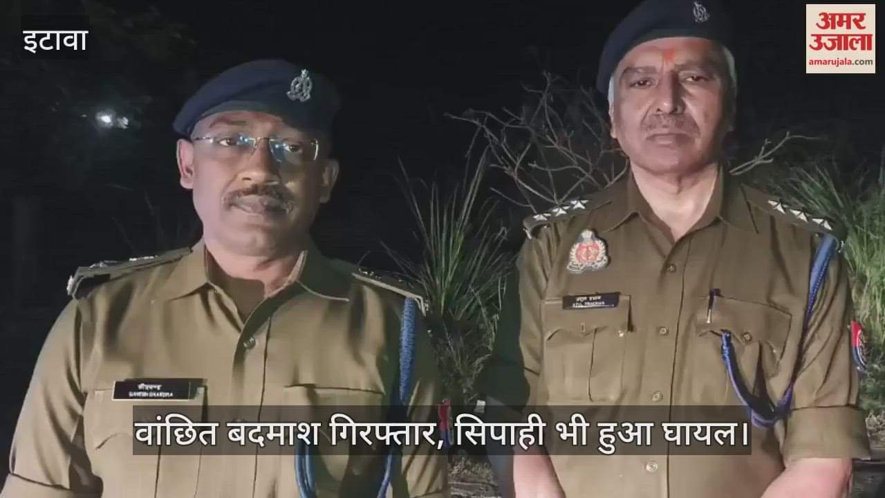इटावा में पुलिस मुठभेड़ में हिस्ट्रीशीटर के पैर में लगी गोली