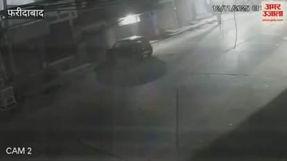 A speeding vehicle hit a car parked on the roadside