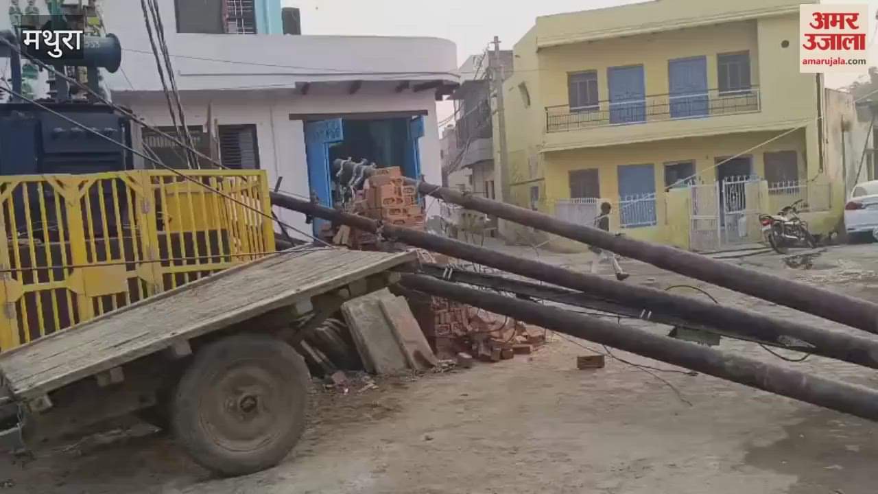 Four Electric Poles Collapse at Midnight in Chhata