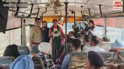Hoshiarpur DC and SSP inspected the Nagar Kirtan route by bus