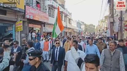 CM Pushkar Singh Dhami took out a unity march in Tanakpur on the birth anniversary of Sardar Patel