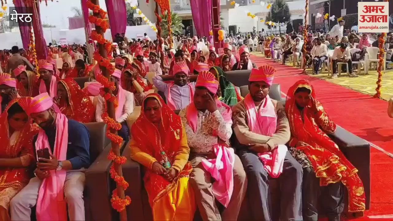 Meerut: 131 couples tied the knot in a mass marriage ceremony in Daurala