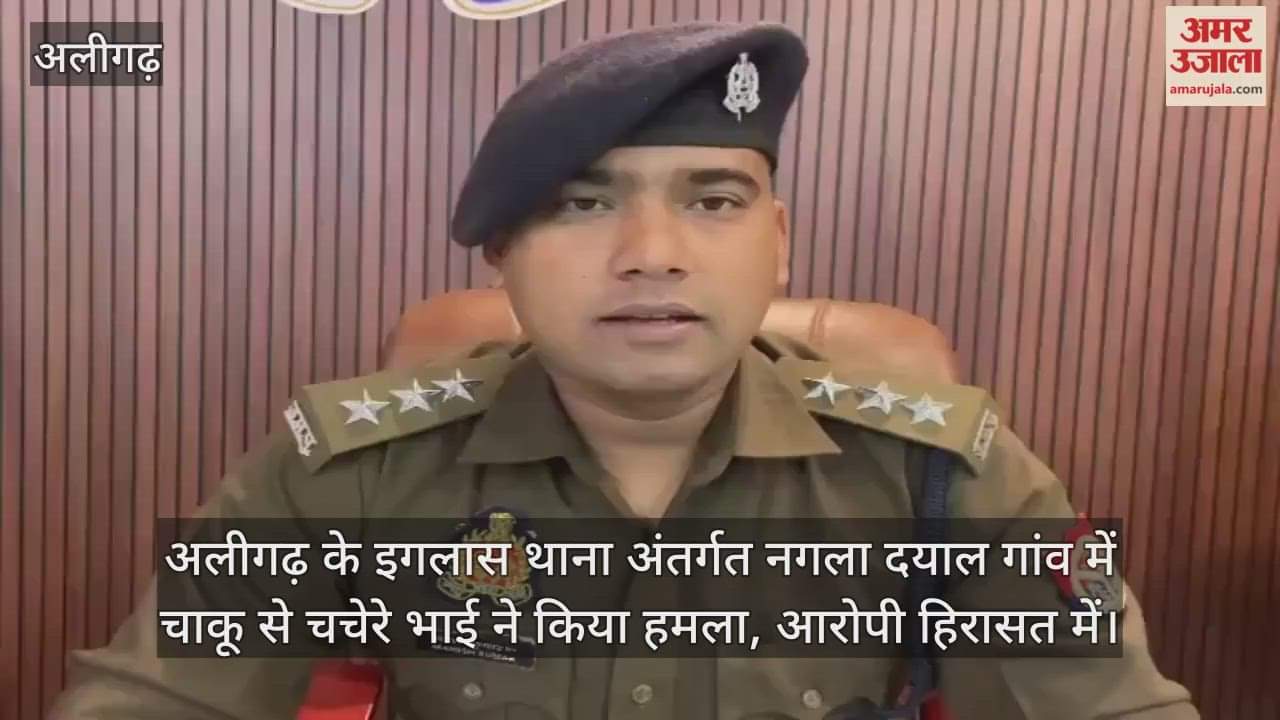 अलीगढ़ के इगलास थाना अंतर्गत नगला दयाल गांव में चाकू से चचेरे भाई ने किया हमला, आरोपी हिरासत में