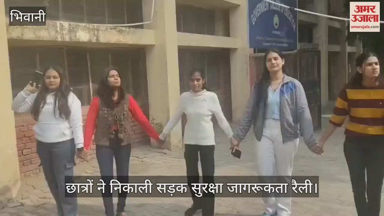 Students organised a road safety awareness rally