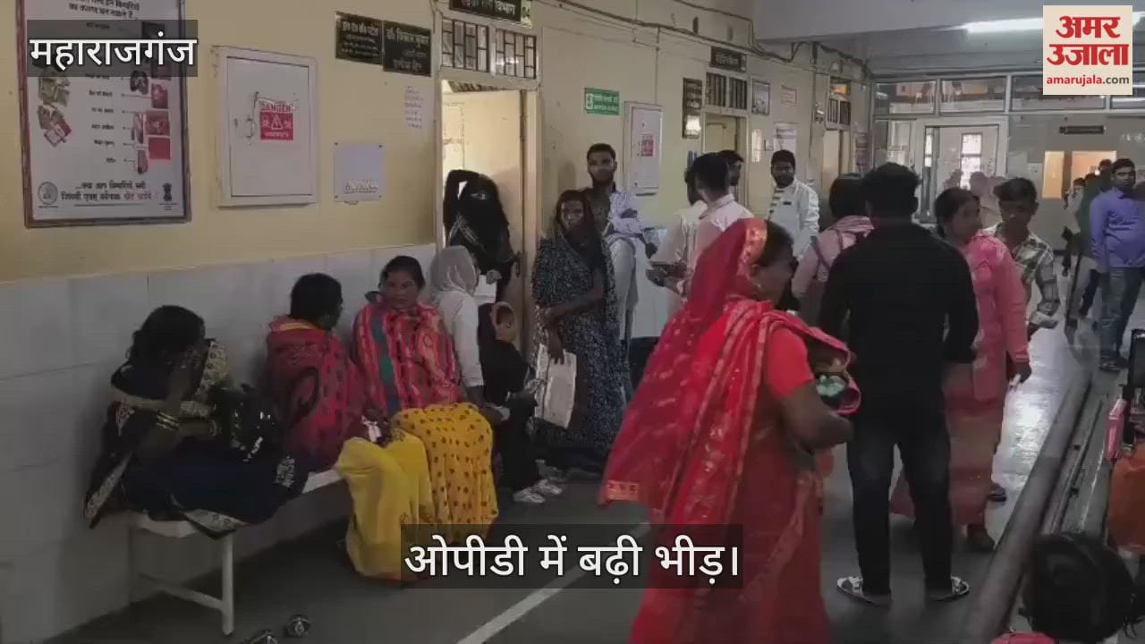 Crowd of patients in the district hospital