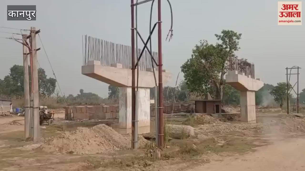 Kanpur: Pillars ready for bridge over canal under Ring Road