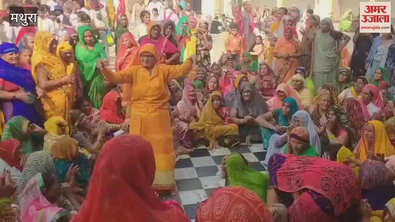 Crowds of devotees gathered at Shri Dauji Maharaj Temple on Ekadashi