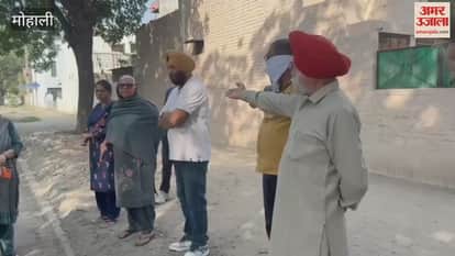 Debate between councillor and residents of HM Houses over road construction in Phase 4, Mohali