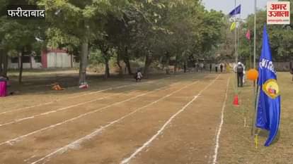 Faridabad Girls participating in sports competition at Government Women College