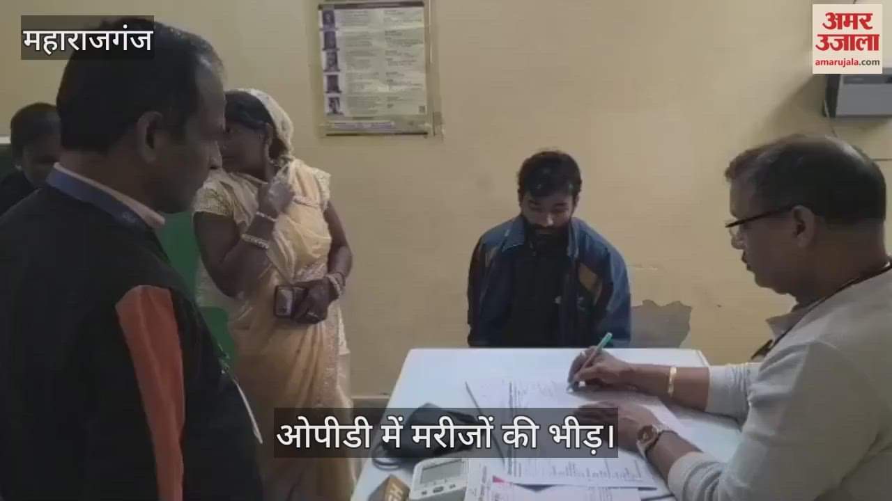 Crowd of patients in the district hospital