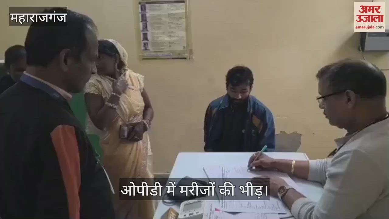 Crowd of patients in the district hospital