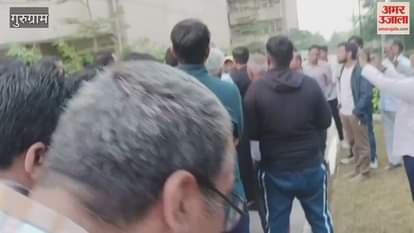 Protest against demolition of religious place in Guru Pyramid Heights Society in Gurugram